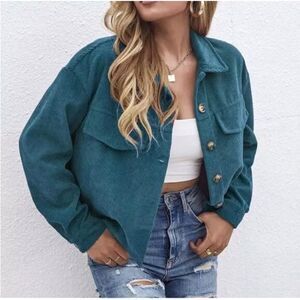 Avec Les Filles Teal Utility Jacket